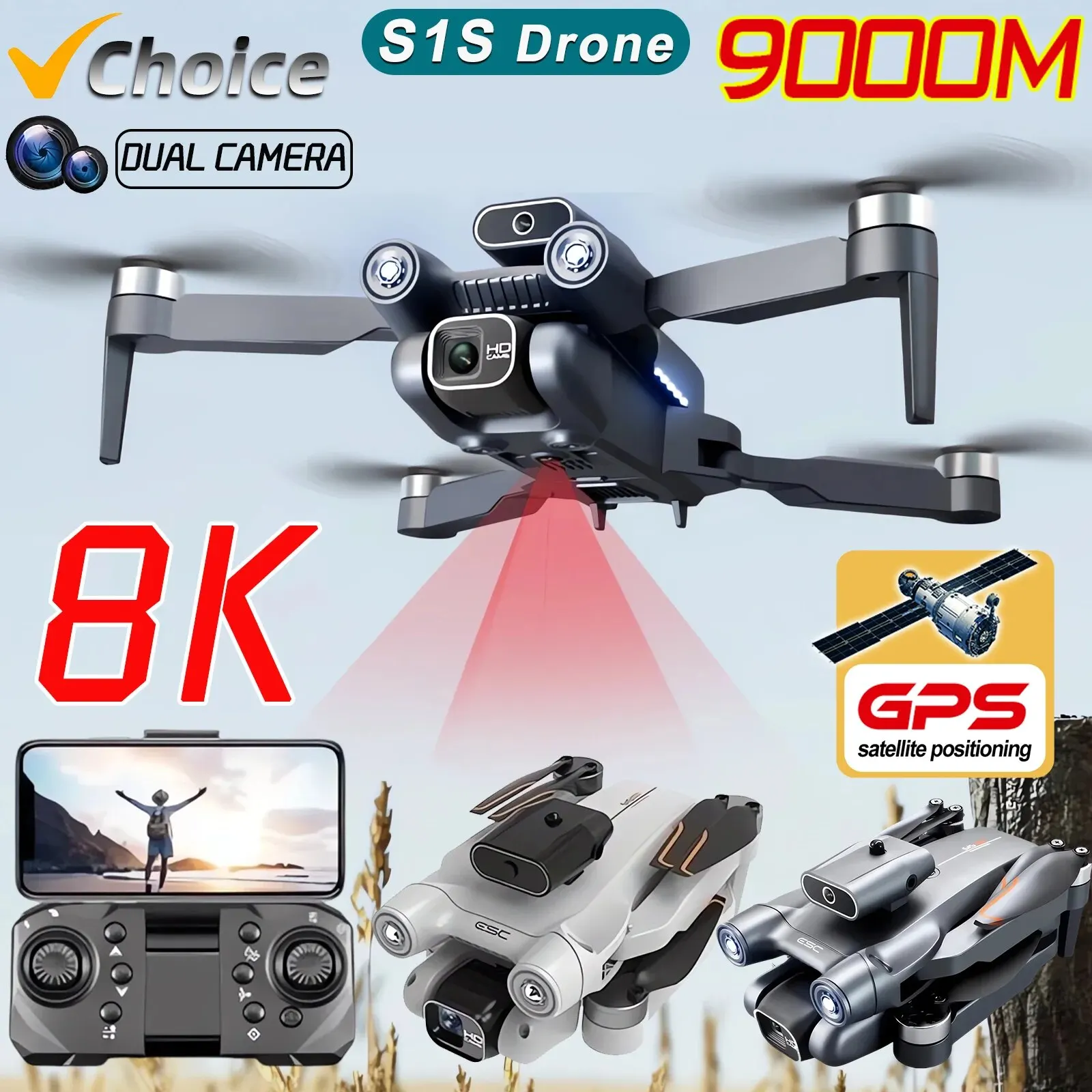 Drone Lidar - Profissional Brushless Motor Drone, GPS Drone,