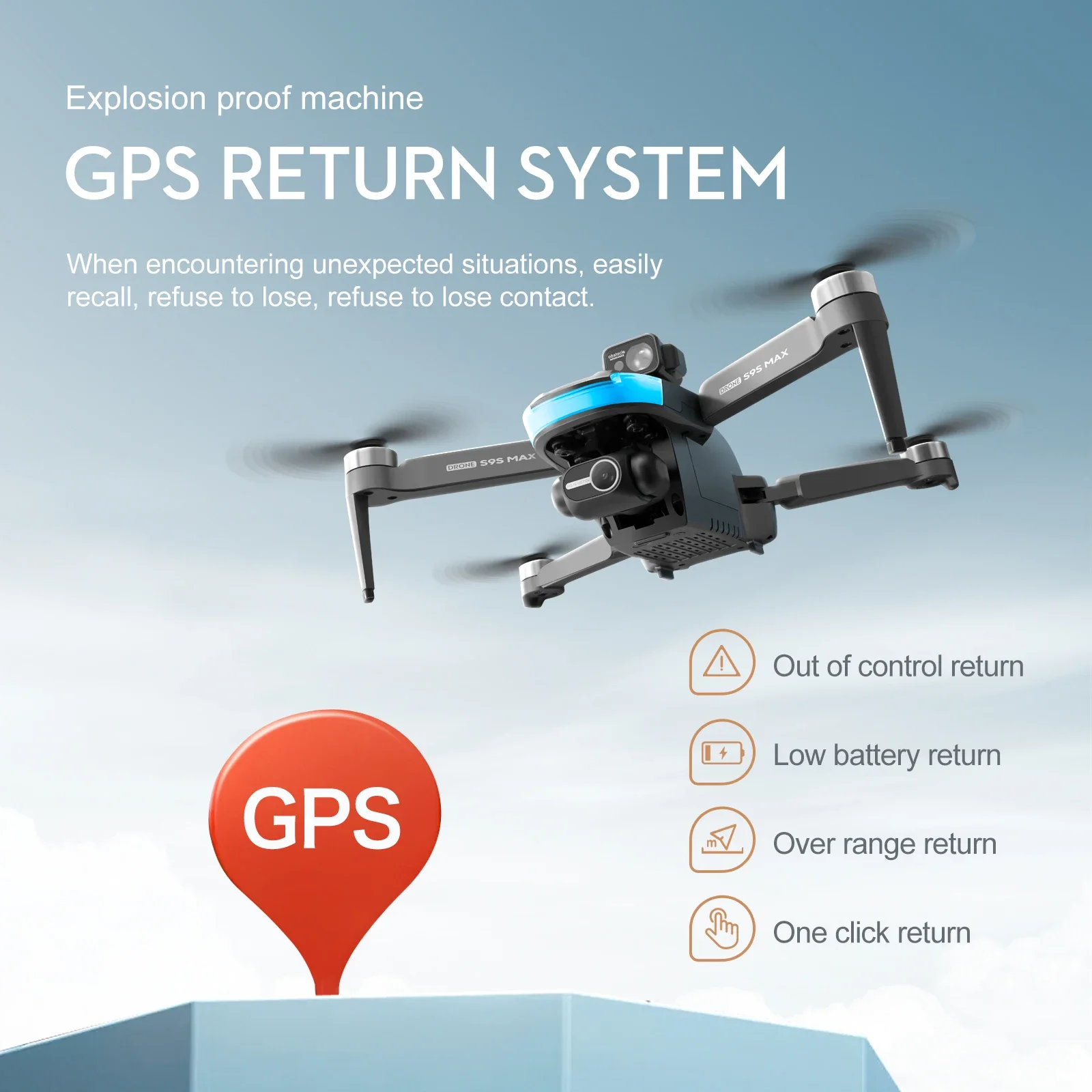 Novo s9s max mini drone 4k 2 e - Drone Lidar avaliação e preço