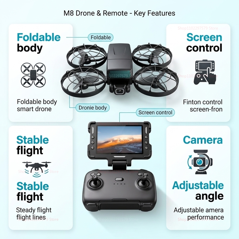 Novos Drones M8 GPS 8K Profiss - Drone Photogrammetry avaliação e preço